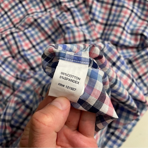 Johnnie-O Men’s Damien Classic fit Check Print Button Down Shirt Size XL - Picture 5 of 6